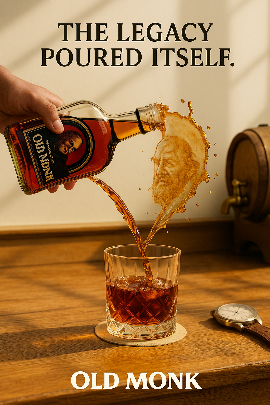 Old Monk Motion campaign concept - Old Monk featuring visual illusion techniques
